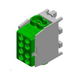 Fővezetéki leágazókapocs 130/100A Cu/Al csavaros zöld 2x25+2x16mm2 HLAK 25 1/2 M2 Pollmann - 2080138