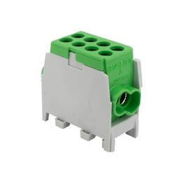 Fővezetéki leágazókapocs 130/100A Cu/Al csavaros zöld 2x25+2x25mm2 1P 25mm2 HLAK 25-1/2/25 M2 Pollmann - 2080190