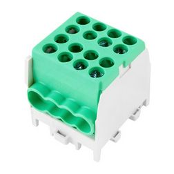 Fővezetéki leágazókapocs 130/100A Cu/Al csavaros zöld2x25+6x16mm2 HLAK 25-1/6 M2 Pollmann - 2080175