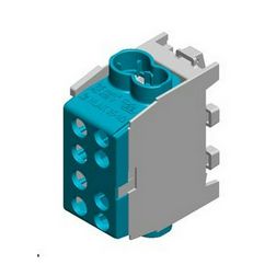 Fővezetéki leágazókapocs 150/125A Cu/Al csavaros kék 2x35+2x25mm2 HLAK 35 1/2 M2 Pollmann - 2080142