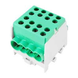 Fővezetéki leágazókapocs 150/125A Cu/Al csavaros zöld/sárga 2x35+6x25mm2 HLAK 35-1/6 M2 Pollmann - 2080185