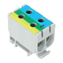 Fővezetéki leágazókapocs 160A/1000VAC 2x2x6-50mm2 Al/Cu kék-zöld/sárga 1P 50mm2 TRACON - FLEAL-50/2KZS
