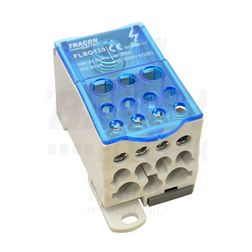 Fővezetéki leágazókapocs 250A/400VAC/DC 1x120+2x35+5x25+4x16mm2 edéllel 1P 120mm2 TRACON - FLSO120