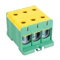 Fővezetéki leágazókapocs 320A/400VAC 3x2x35-150mm2 Al/Cu zöld/sárga 1P 150mm2 TRACON - FLEAL-150/3ZS
