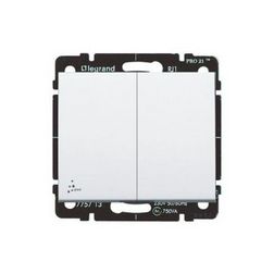 Galea 106+6 kettős váltókapcsoló betét közp. fedéllel fehér süllyesztett IP44 2- LEGRAND - 771022