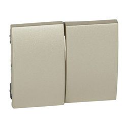 Galea billentyű kettős kapcs/nyg.-hoz titán üres-jel IP21 műanyag fényes bepattintás LEGRAND - 771412