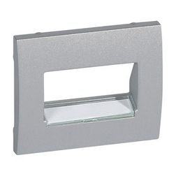 Galea fedlap 2xRJ45/RJ11 adatcsatlakozóhoz műanyag alumínium címketartó nélkül LEGRAND - 771375