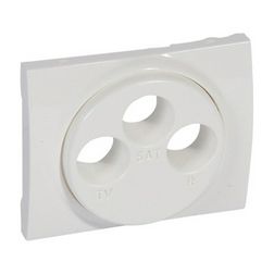 Galea fedlap TV-RD-SAT koax-antennadugaljhoz műanyag fehér címketartó nélkül LEGRAND - 771073