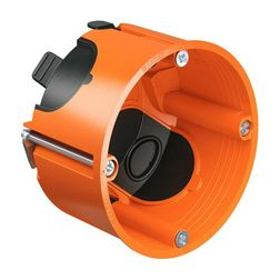 Gipszkarton szerelvénydoboz 1-es kerek 65mm-átmérő műanyag narancs csavarral O-range ECON KAISER - 9263-22