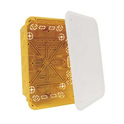 Gipszkarton kötődoboz 1-es téglalap 234mm 176mm x műanyag sárga csavarral 77mm-b.mély KT KOPOS - KT 250/L_NB