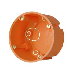 Gipszkarton szerelvénydoboz 1-es kerek 68mm-átmérő műanyag narancs csavarral Kopp - 346700004