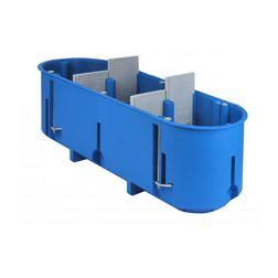 Gipszkarton szerelvénydoboz 3-as ovális 68mmx 210mmx 65mm-átmérő kék műanyag P3x60D SIMET - 32104203