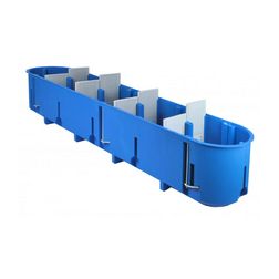 Gipszkarton szerelvénydoboz 5-ös ovális 68mmx 352mmx 65mm-átmérő kék műanyag P5x60D SIMET - 32099203