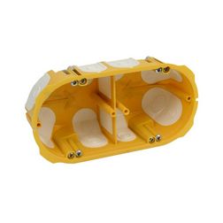 Gipszkarton szerelvénydoboz gumis 2-es ovális 138mmx 68mm x műanyag sárga csavarral KPL KOPOS - KPL 64-50/2LD_NA