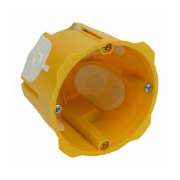 Gipszkarton szerelvénydoboz gumis mély 1-es kerek 70mm x műanyag sárga csavarral KPRL KOPOS - KPRL 64-60/LD_NA