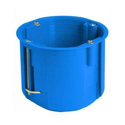 Gipszkarton szerelvénydoboz mély 1-es kerek 68mmx 68mmx 65mm-átmérő kék műanyag PV60D SIMET - 32013203