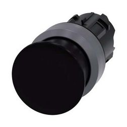 Gomba nyomófej műanyag d22 30mm-fej fekete visszaugró SIRIUS ACT SIEMENS - 3SU1030-1AD10-0AA0