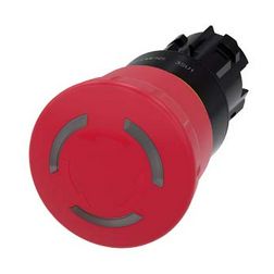 Vészgomba nyomófej műanyag d22 40mm-fej piros reteszelt világító SIRIUS ACT SIEMENS - 3SU1001-1HB20-0AA0