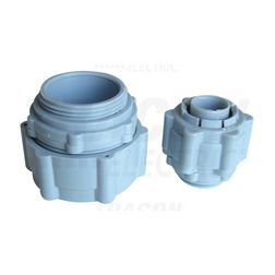 Gyorscsatlakozó tömszelence gégecsőhöz 50mm-átmérő M50x1.5 egyenes poliamid (PA) szürke TRACON - GCS-50