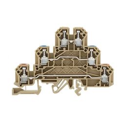 Háromszintes sorkapocs 2,5mm2 TS32/35 24A 250V csavaros bézs IKD2,5/F/Q CONTA-CLIP - 2269.2