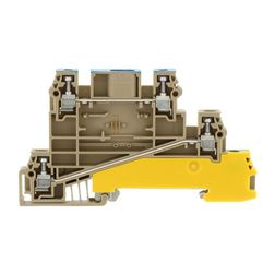 Háromszintes sorkapocs 2,5mm2 TS35 24A 400V csavaros bézs DLI2,5PE/L/N CONTA-CLIP - 1418.2