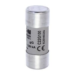 Hengeres biztosítóbetét gG gL/gG 22x58mm 100A 500V AC Bussmann EATON - C22G100