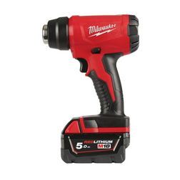 Hőlégfúvó készlet akkus kompakt fúvó +5Ah-akku +töltő + koffer  M18BHG-502C Milwaukee - 4933459772