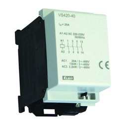 Installációs kontaktor sorolható 20A/ 400V AC 4z 230V AC/DC-műk 2M VS420-40/230V Elko EP - 209970700015