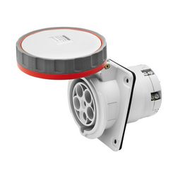Ipari dugalj beépíthető 3P+N+E 400V(50+60Hz) piros ferde 63A IP67 műanyag IEC309HP GEWISS - GW63254H