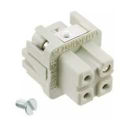 Ipari csatlakozó betét anya 3P 10A csavaros hüvely más rézötvözet-érintkező Han 3A-BU-S HARTING - 09200032711