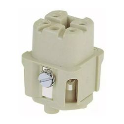 Ipari csatlakozó betét anya 4P 10A csavaros hüvely más rézötvözet-érintkező Han 4A-BU-S HARTING - 09200042711