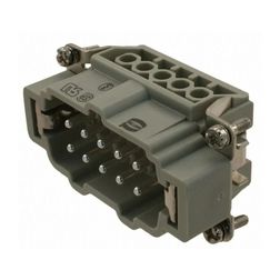 Ipari csatlakozó betét apa 10P 16A 500V csavaros csapos termoplaszt-betét Han 10E-sti-s HARTING - 09330102601