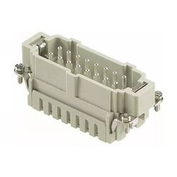 Ipari csatlakozó betét apa 16P 16A 500V rugószorításos csapos Han 16 ES-M HARTING - 09330162616