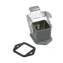 Ipari csatlakozó ház kivágásra ráépíthető négyszögletes cink IP67 Han 3A-agg-QB HARTING - 09200030301