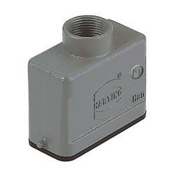 Ipari csatlakozó ház lengő dugó négyszögletes alumínium IP65 Han 10A-gg-M20 HARTING - 19200101440