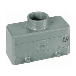 Ipari csatlakozó ház lengő dugó négyszögletes alumínium IP65 Han 16B-gg-M25 HARTING - 19300161421
