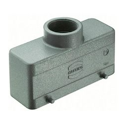 Ipari csatlakozó ház lengő dugó négyszögletes alumínium IP65 Han 24B-gg-M32 HARTING - 19300241422