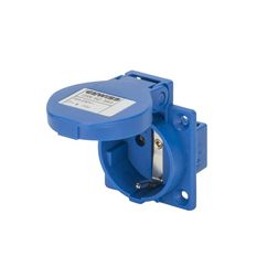 Ipari dugalj beépíthető 2P+E 16A 2P 230V műanyag kék egyenes csavaros IP54 IEC309HP GEWISS - GW62393