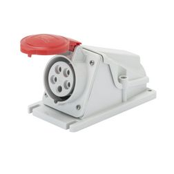 Ipari dugalj ráépíthető 3P+N+E 32A 400V(50+60Hz) piros IP44 műanyag 6h-pozíció IEC309HP GEWISS - GW62493