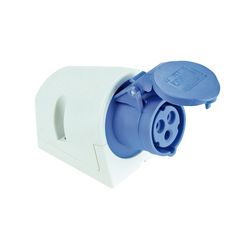 Ipari dugalj falra szerelhető 2P+E 16A 230V(50+60Hz) kék IP44 műanyag 6h-pozíció csavaros PCE - 113-6