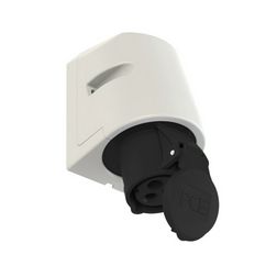Ipari dugalj falra szerelhető 2P+E 200-250V(50+60Hz) FEKETE 16A IP44 műanyag 6h-pozíció PCE - 113-6x