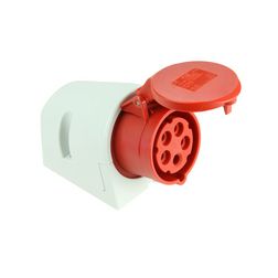 Ipari dugalj falra szerelhető 3P+N+E 16A 400V(50+60Hz) piros IP44 műanyag 6h-pozíció csavaros PCE - 115-6