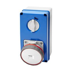 Ipari dugalj falra szerelhető 3P+N+E fedéllel +retesz mechanikai reteszelés 63A IP67 IB GEWISS - GW67264N