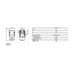 Ipari dugalj falra szerelhető 6P+E 16A 400V(50+60Hz) piros IP44 műanyag 6h-pozíció csavaros PCE - 117-6