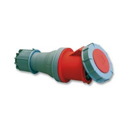 Ipari dugalj lengő 3P+N+E 63A 400V(50+60Hz) piros egyenes IP67 műanyag 6h-pozíció PowerTwist PCE - 235-6