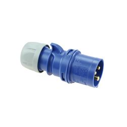 Ipari dugvilla lengő 2P+E 16A 230V(50+60Hz) kék IP44 műanyag csavaros 6h-pozíció Shark PCE - 013-6