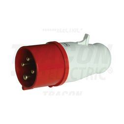 Ipari dugvilla lengő 3+PE 16A 400V(50+60Hz) piros IP44 műanyag csavaros 6h-pozíció TRACON - TICS-014