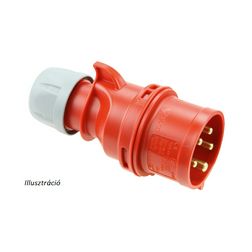 Ipari dugvilla lengő 3P+E 16A 400V(50+60Hz) piros IP44 műanyag csavaros 6h-pozíció Shark PCE - 014-6