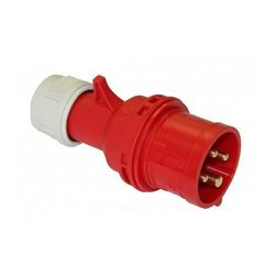 Ipari dugvilla lengő 3P+E 32A 400V(50+60Hz) piros IP44 műanyag csavaros 6h-pozíció Shark PCE - 024-6