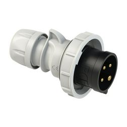 Ipari dugvilla lengő 3P+E 32A 500V(50+60Hz) fekete IP67 műanyag csavaros 7h-pozíció Shark PCE - 0242-7